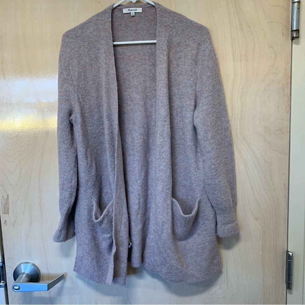 Madewell Cardigan Women Size Small Grey Alpaca Wool blend coziest yarn